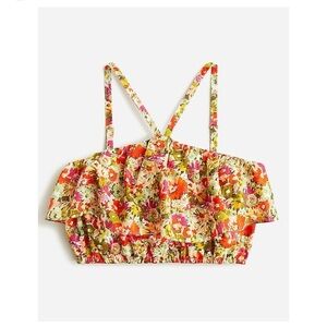 NWOT J Crew Ruffle Halter Crop Top